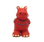Eye Catching Latex Durable Squeaky Toys For Pit Bulls Red Hippo Shape
