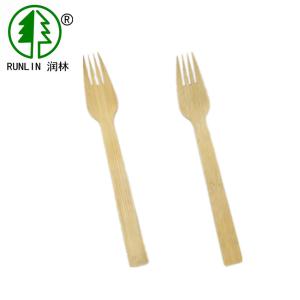 Quality 6.69in Compostable Disposable Bamboo Cutlery Set Travel Fork wholesale