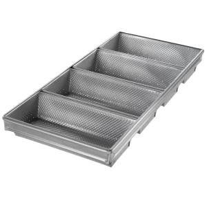 Quality Rk Bakeware China-Foodservice 41145 Glazed 4 Strap Aluminized Steel Hearth Bread Pan wholesale