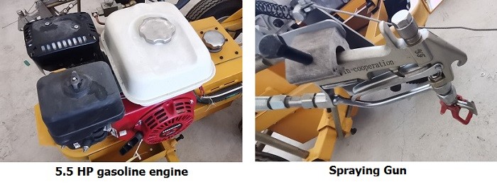 Single Gun 6L Max Road Line Painting Machine Spraying Thickness 0.2-0.4mm