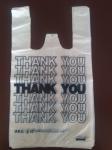 ECO-Friendly Plastic T Shirt Shopping Bags , White Colour With Printing , HDPE