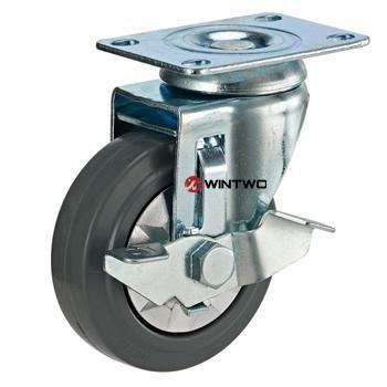 Cheap Elastic TPR side brake castor for sale