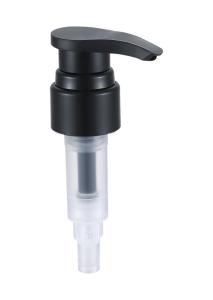 Quality 20/410 Liquid Dispenser Pump Foaming Hand Sanitizer Pump Ribbed Closure Black Color With Clip Lock wholesale