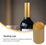 Custom Size Wine Bottle Top Film Gold Shrink Pack With PVC Heat Shrink Capsule