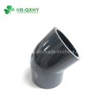 UPVC 45 Degree Elbow QX Pn16 20-400mm Grey PVC Pipe Fitting Wall Thickness