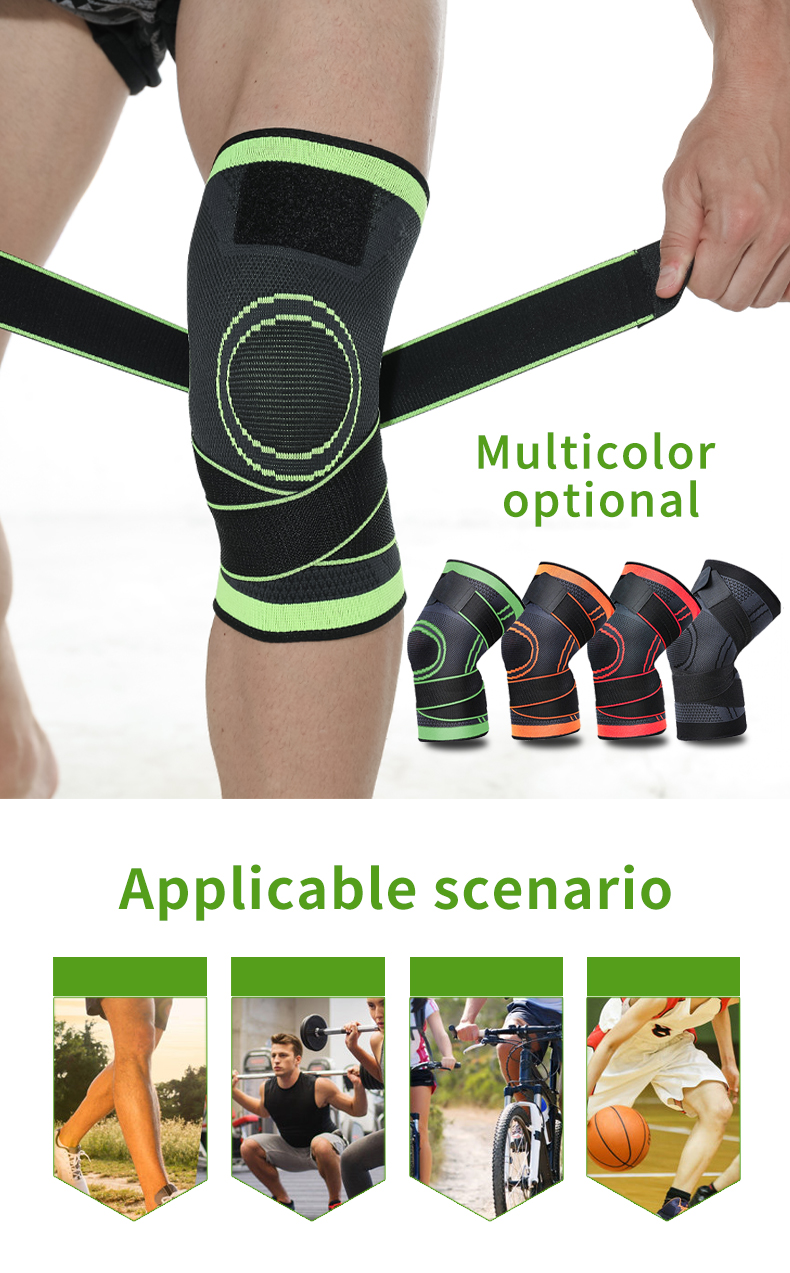 Multicolour Sports Knee Pads Breathable Nylon Knee Pads For Bike Riding