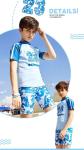 Summer Big Boy Swimsuit Split Digital Printing Simple Children'S Swimsuit With