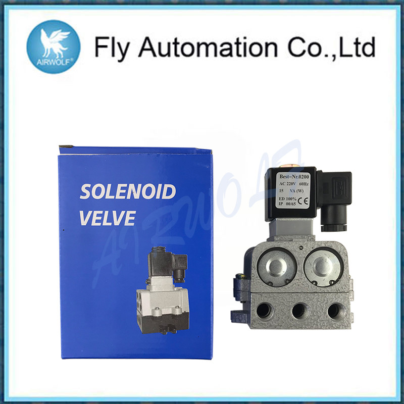 Single Electronic Control 5/2 Way Aluminium Alloy K25JD-08 1/4" Slivery Cut-off Type Reversing Valve