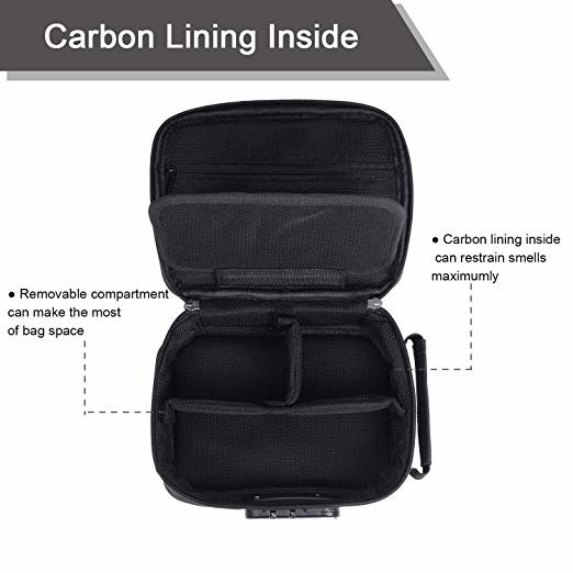 Waterproof Smell Proof Case With Lock , Odor Proof Bags For Herbs 8.3x6x3