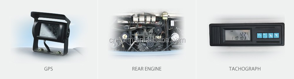 44 Seats Diesel Engine Coach Bus with 65007140ml Displacement and Engine Capacity 8L