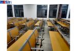 Modern University Lecture Hall Seat Aluminum Alloy School Fixed Chair And Desk