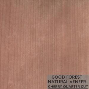 Quality Decoration Natural Cherry Veneer Quarter Cut Smoked Color Popular wholesale