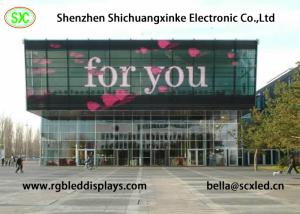 Quality TL6.25mm transparent glass led display building advertising 70% high transparent rate wholesale