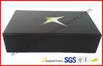 Matt Black Luxury Gift Boxes 350gsm , Offset Printing Magnetic Boxes