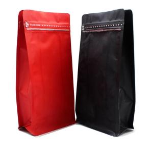 Quality Laminated Aluminum Foil Flat Bottom Coffee Bag Gravure Printing wholesale