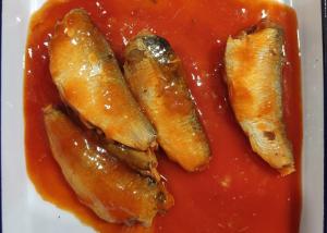 Quality Paper Label / Printed Tins 425g Canned Sardines In Tomato Sauce wholesale