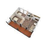 40ft 3 Bedroom Container Homes , Assembled Cabin Prefabricated Container Homes