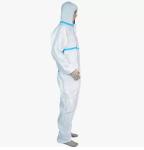 Hooded Disposable Protective Suit , Waterproof Isolation Gown Work Safety