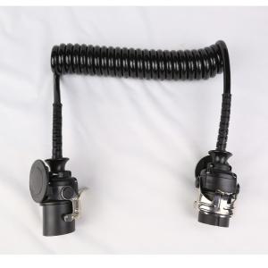 Quality Precision EBS Trailer Cable 7 Cord Plug Coil Cable 24v Black Color ISO/TS7638 wholesale