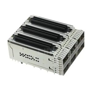 Quality 2299924-2 TE ZQSFP+ Receptacle with Cage Ganged (2x3) with Heat Sink Connector EMI Springs wholesale