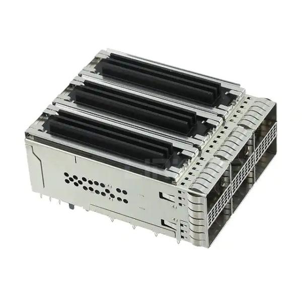 2299924-2 TE ZQSFP+ Receptacle with Cage Ganged (2x3) with Heat Sink Connector