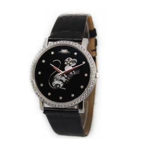 Quality Stainless Steel Women Jewelry Watch Fashion Black Zircon UP Pattern wholesale