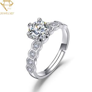 Quality Pave Diamonds Wedding Silver Ring With Name Engraved wholesale