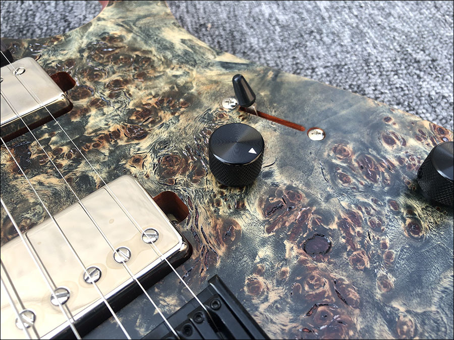 Custom Earts Electric Guitar with African Mahogany Body Black Hardware