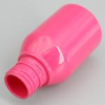 70ml 75ml PET Round Plastic Lotion Bottle Small Hot Pink Cosmetic Packaging