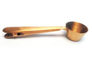 Quality Food Grade Stainless Steel Coffee Measuring Spoon With Bag Clip Metal Coffee Scoop wholesale