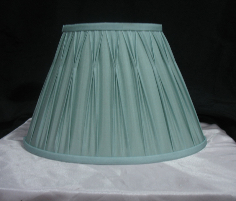 Modern Hand Gathered Pleated Lamp shade Silk Fabric Box Softback