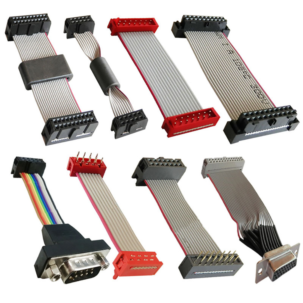 2.54mm Double Row IDC Flat Ribbon Cable UL2651 Type 28AWG Male Plug