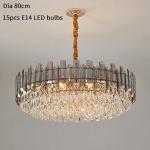 Modern chandelier for living room round bedroom Smoky grey postmodern chandelier