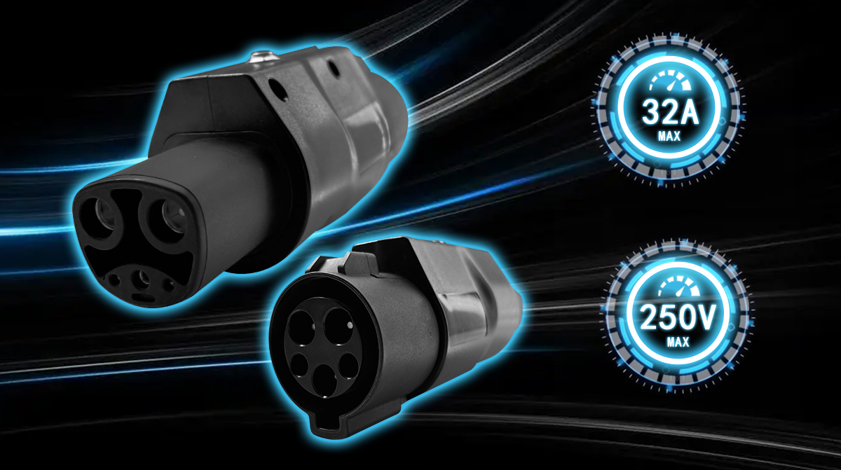 Compact and Portable 220V 7KW 32A Adapter for Tesla Car Type 1 Charging Pile to Tesla Car EV Charge Customized Plug Type1