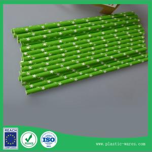Quality Environmental disposable straight paper drinking Straw for Juice beverage in green color wholesale