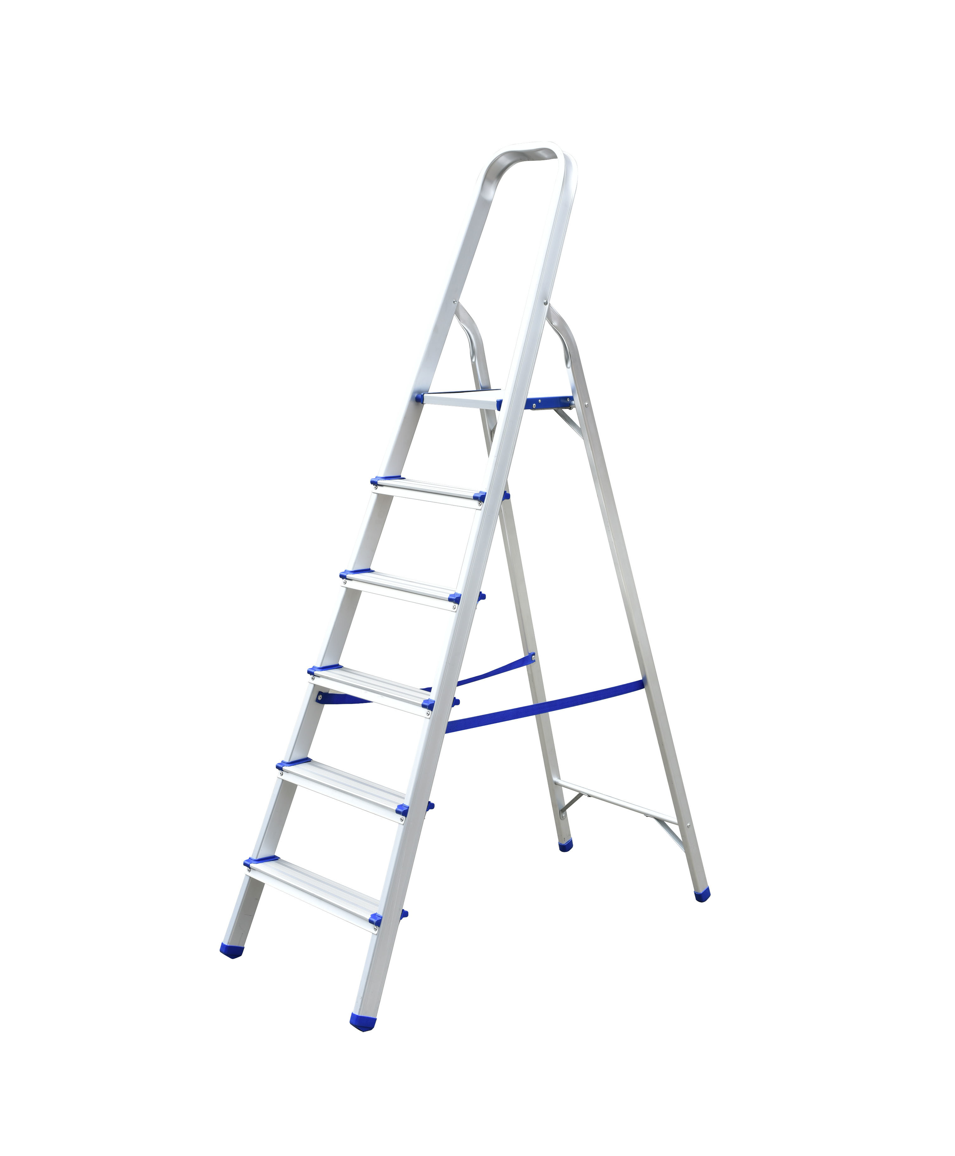 6 - Step Multipurpose Aluminium Foldable Ladder With Handle And Tool Tray