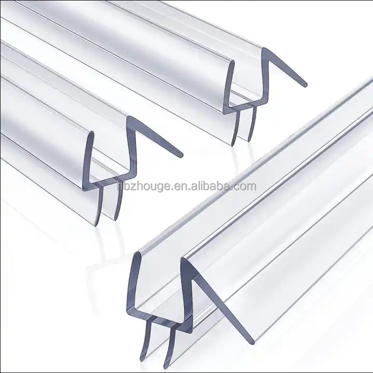Shower Room/Cabins Sliding Glass Door Fittings Black White Gold Clear Plastic Sealing
