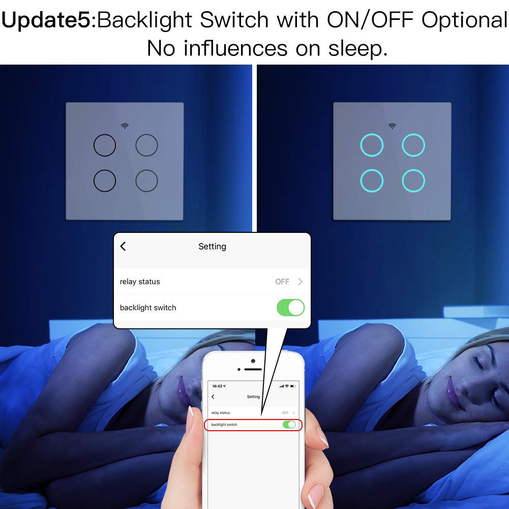 Tuya WIFI Zigbee Wall Switches Wireless Smart Light Switch MOES MOESGO Home Automation