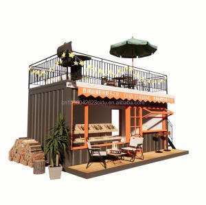 Quality Modern Design Style 10 ft 20 ft Mobile Bar Prefabricated House Container Store Outdoor Steel Sandwich Panel Coffee Shop wholesale