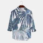 Manufacturers Fashion Trend Men′s Printed Hawaiian Resort Long-Sleeved Men′s