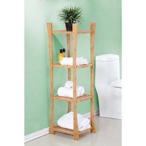 Quality wooden bamboo floor shelf for bathroom wholesale