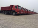 Red SINOTRUK Euro II Mining Dump Truck With Φ420mm Single Plate Dry Clutch