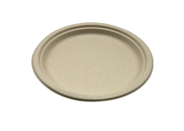 Eco Friendly 6 Inch 50pcs/Bag Sugarcane Fiber Plates