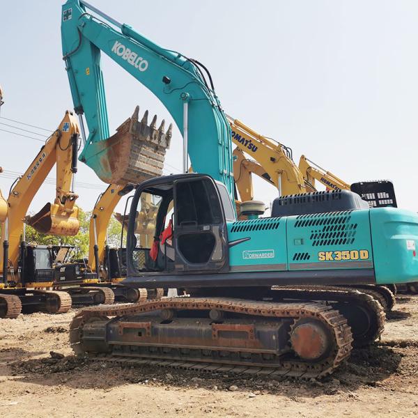Cheap Sk350 Used Kobelco Excavators Heavy Backhoe Equipment 35T for sale