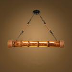 Loft Bamboo Led Chandelier Cafe Lamp Retro Industrial Led Warm White Led Tube