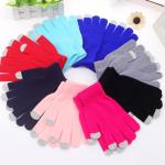 Smart Phone Touchscreen Winter Gloves / Soft Winter Gloves Plain Style