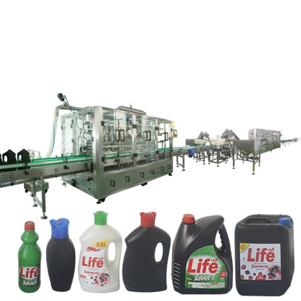 6000 Bottles Per Hour Dishwasher Liquid Detergent Bottling Line with 10 Capping