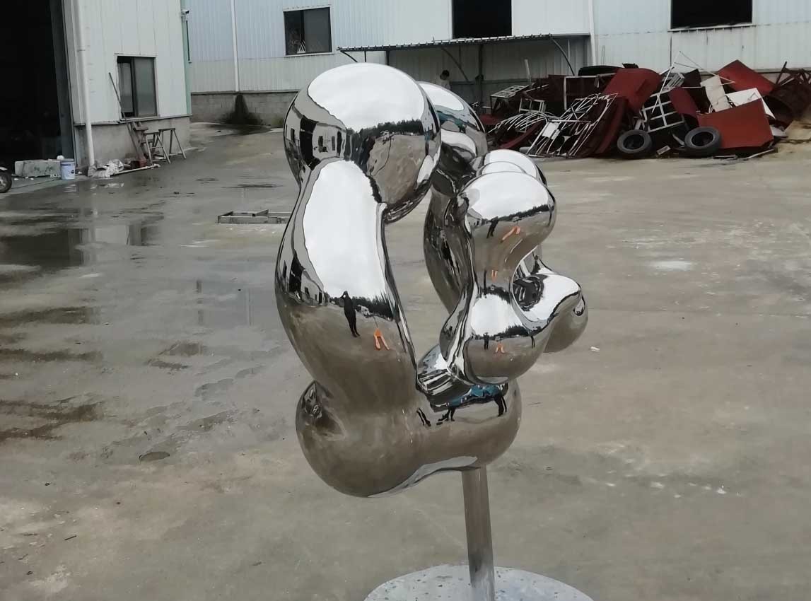 Outdoor Abstract Stainless Steel Sculpture And Statues Garden Ornaments