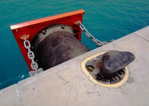 Quality Cast Iron Marine Mooring Bollard Tee Head Dock Bollard With Anchors wholesale