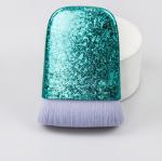 Shiny Blue Face Single Foundation Brush Flat And Dense Synthetic Hair